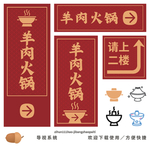 火锅店指引牌