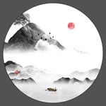抽象泼墨画