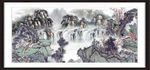 国画瀑布