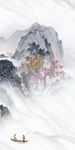 大气山水画玄关 TIF分层