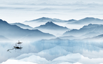 新中式水墨山水画