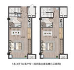 LOFT双钥匙公寓户型图