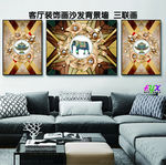 大象三联画 风景三联画