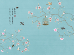 工笔花鸟背景墙