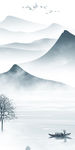 现代玄关山水国画 tif分层