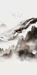 高档 玄关山水国画 tif分层