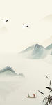 复古玄关山水国画 tif分层