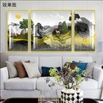意境水墨山水新中式无框画