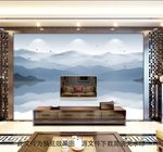 中式山水背景墙