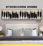 黑色大气羽毛装饰画