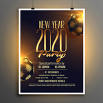 2020新年圣诞元旦节日海报