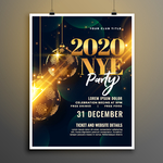 2020新年圣诞元旦节日海报