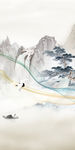 奢华山水国画玄关 TIF分层