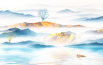 意境 山水水墨国画 TIF分层