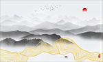 水墨山