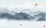 水墨山