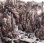 山水水墨画