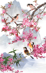 红色梅花玄关