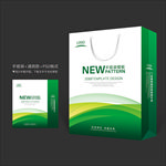 绿色手提袋 手提袋设计 手提袋