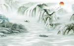 中式大气山水画