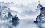 山水高档挂画 TIF分层