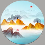 新中式山水画