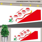 楼梯党建文化墙