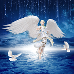 梦幻天使吊顶装饰画图片