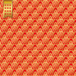矢量红底烫金花纹设计