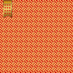 矢量红底烫金花纹设计
