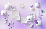 简约梦幻紫花卉背景图