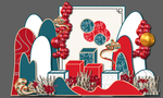 中国风祥云舞台背景
