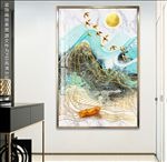 抽象山水新中式晶瓷画