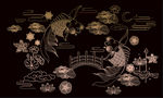 中式精致地产高端动物燕子矢量背