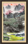 竖幅山水画