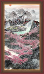 竖幅山水画