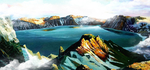 聚宝盆油画风景