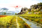 山水风景油画