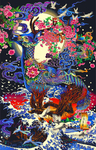 T恤印花花纹涂鸦背景