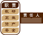 办公室责任门牌