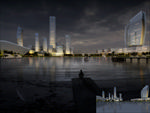 沿河建筑综合体-夜景
