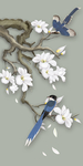玉兰花装饰画玄关画