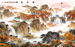 背景墙山水画壁画