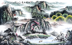 山水招财画