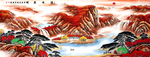 山水招财画流水生财