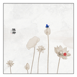 荷花无框画