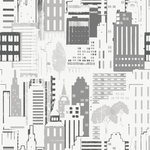 现代欧美城市背景壁画