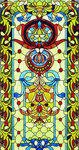 彩色教堂图案蒂凡尼背景图案