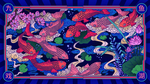 原创手绘中国国潮九鱼图插画展板