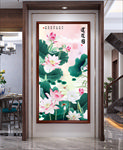 淡雅荷花玄关装饰画